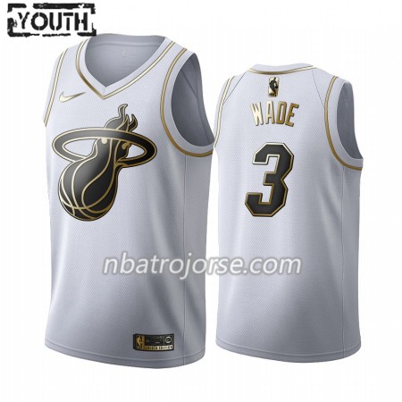 Barn Miami Heat Tröja Dwyane Wade 3 2019-20 Nike Vit Golden Edition Swingman Barn Miami Heat Tröja Dwyane Wade 3 2019-20 Nike Vit Golden Edition Swingman